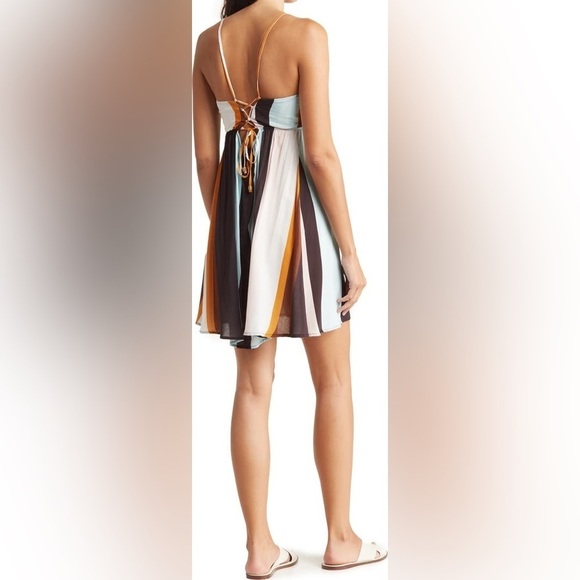 Maaji Women's Multicolor Poolside Paulina Striped Mini Summer Dress Size Small - Picture 2 of 2